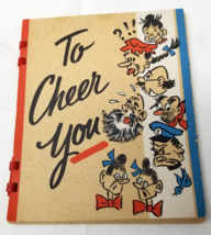 Hallmark Rufftex Card 1945 Hall Brothers Get Well Cheer Humorous - £11.86 GBP