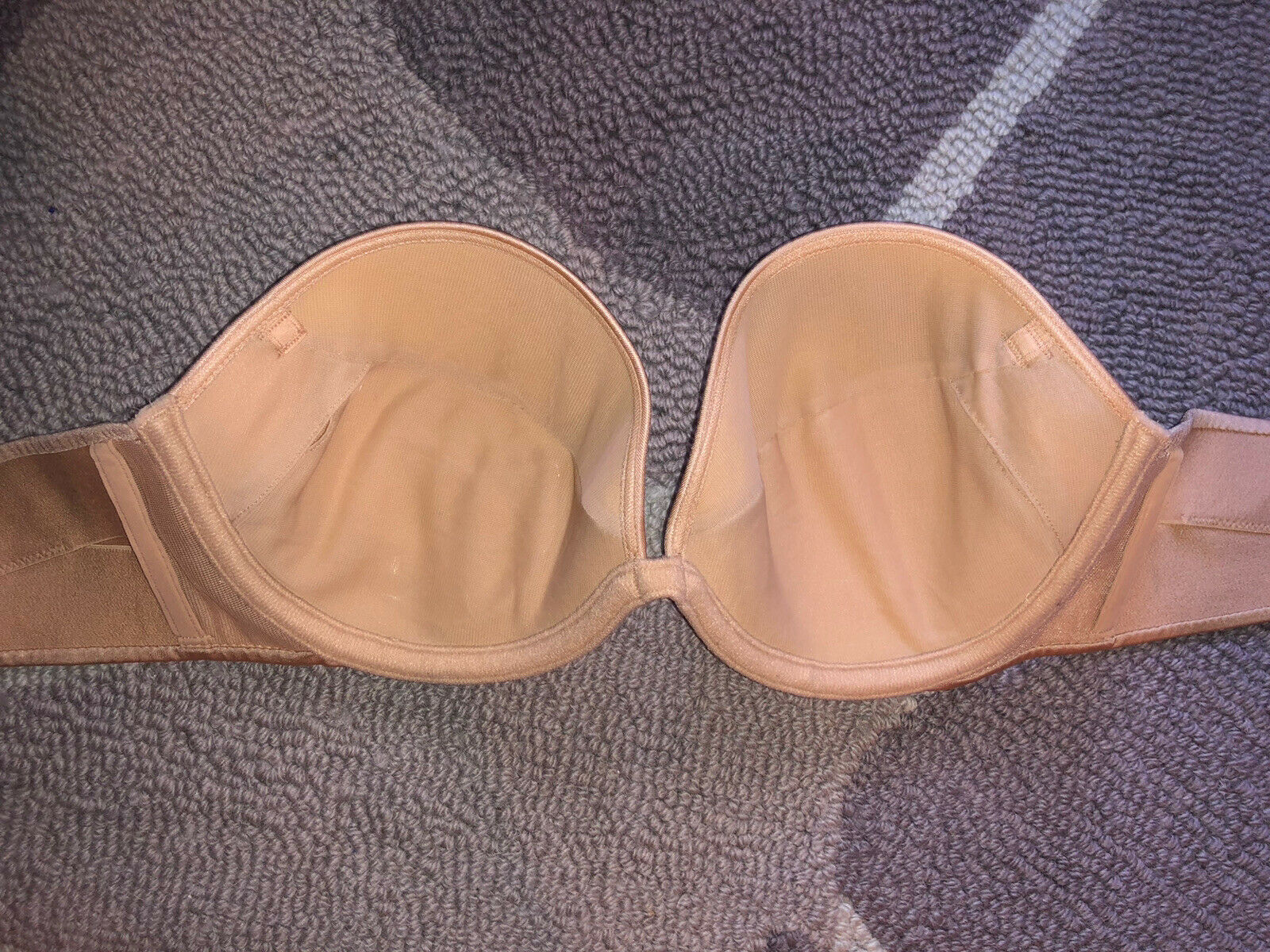 Victorias Secret Dream Angels Tan Nude Lined Demi Bra Size 34DD