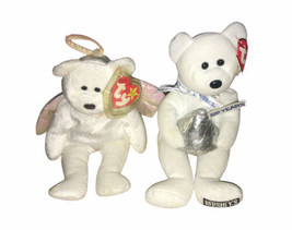 TY Beanie Baby - HUGSY the Hershey Bear &amp; HALO The Angel Bear - $5.78