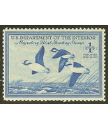 RW15 - $1 Duck Stamp F-VF &quot;Buffleheads&quot; Mint NH Cat $60 - £22.01 GBP
