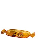 Halloween Candy Shaped Halloween Themed Clear Orange Candy Tray 11 Inche... - £12.77 GBP