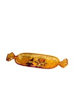 Halloween Candy Shaped Halloween Themed Clear Orange Candy Tray 11 Inche... - $16.71