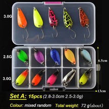 TOMA Trout Spoon Lure Set  Bait 2.5g 3g 4.5g 5g mixed Colors Pesca Freshwater Fi - £35.40 GBP