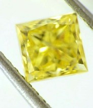 Yellow Diamond Gem Princess Cut Shape African Colored Square Natural Micro 2mm - £46.89 GBP