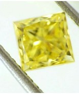 YELLOW DIAMOND GEM PRINCESS CUT SHAPE AFRICAN COLORED SQUARE NATURAL MIC... - $59.95