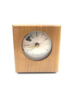 Tochigi Tokei Walnut Quartz Clock VTG Wood Desk Clock Logo Moves As Seco... - $24.00