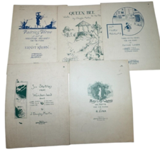 Lot of 5 Fairy Fantasy Sheet Music Early 1900&#39;s Ernst Krohn, J.Douglas Martin - £15.82 GBP