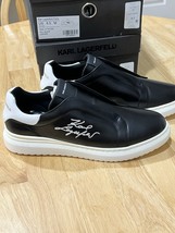 Size 8.5  Karl Lagerfeld Paris Men&#39;s Slip On Sneakers BNIB READ DESCRIPTION - $79.19