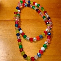Vintage Handmade Multicolor Beaded Necklace - €14,75 EUR