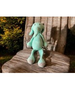 Cute Crocheted Stuffed Green Elephant 14” - $10.88