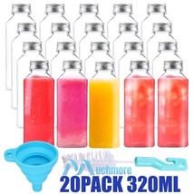 20 Pack Plastic Juice Bottles Food Grade Reusable Pet Clear Water Bottle... - $52.24