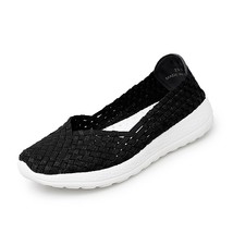 Flats Women Casual Shoes Breathable Handmade Woven Sneakers Female Loafers Comfo - £22.57 GBP