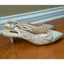 Alex Marie Creamy/Pearl Colored Heels - Size 9 M - £13.54 GBP