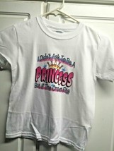 Girls Youth Tshirt ee White Cotton I Don&#39;t Ask To Be A Princess But if t... - £6.19 GBP