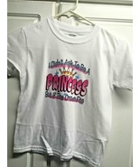Girls Youth Tshirt ee White Cotton I Don&#39;t Ask To Be A Princess But if t... - £6.28 GBP