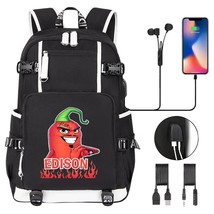 Merch EdisonPts Chilli Children Backpack USB boy&#39;s girl&#39;s School Bags Edison Pts - £153.42 GBP