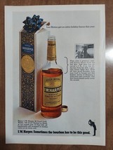 I W Harper 1970 Vintage Print Ad Straight Bourbon Scotch Whiskey Gift Bo... - $8.90