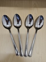 Gibson BEAD Stainless 18/0 Beaded (4) Big Soup Dinner Spoons Silver - $15.99