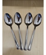 Gibson BEAD Stainless 18/0 Beaded (4) Big Soup Dinner Spoons Silver - £12.32 GBP