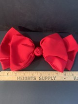 Vtg 80s/90s Red Organza Oversized 9&quot; Bow Hair Clip Barrette - £10.73 GBP