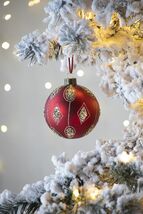D3.9&quot; Glass Decorative Hanging Christmas Tree Ornaments (Set 6) - $58.99