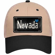 Nevada Flag Script Novelty Khaki Mesh License Plate Hat - £22.74 GBP