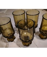 VINTAGE SET (5) TIFFIN FRANCISCAN MADEIRA 5&quot; GLASS TUMBLERS - $557.49 MXN