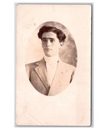 RPPC Handsome Young Man Studio View Named Subject Ray Hicks UNP Postcard... - €8,63 EUR