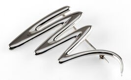 Tiffany &amp; Co. Sterling Silver Paloma Picasso Squiggle Zig Zag Brooch Gor... - $4,667.20 MXN