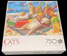 Cats 750 pc Jigsaw Puzzle Buffalo Games Beachcombers Steve Reed 97070 24... - $6.99