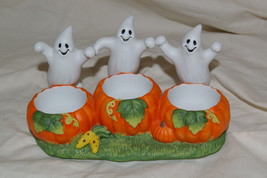 Vintage PartyLite Ghost Trio Tealight Candle Holder Party Lite Halloween... - $17.00