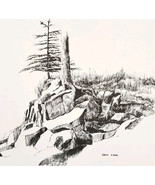 1974 Sand Beach Mount Desert Island Maine Art Print Dan Cake Vintage DWQQ10 - €34,31 EUR