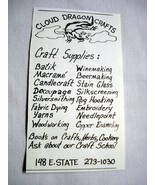1972 Ad Cloud Dragon Crafts, 148 E. State, Ithaca, N.Y. - $12.33 CAD