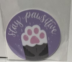 Stay paws-sitive cat , Vinyl Decal Sticker waterproof durable removal 2 ... - $55.17 MXN