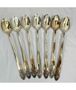 7 Oneida Flatware Prestige Iced Tea Spoons Silver Plate Silverware Vintage - £18.77 GBP