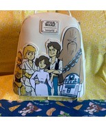 Star Wars Disney Parks Loungefly Cartoon Mini Backpack New 2023 - £43.06 GBP