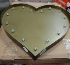 Threshold Marquee Light Indoor Use Heart 20'' H X 21 1/4'' W By Target, Bronze - £11.59 GBP