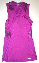 Womens Reebok V Neck Sleeveless Top L Slim Play Dry Easytone Tank Purple... - $58.41