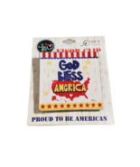 God Bless America Auto Visor Clip NWT Colorful Patriotic Design - £4.34 GBP