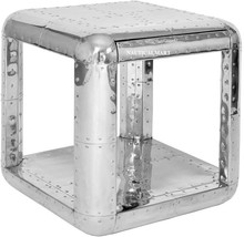 NauticalMart Aluminum Industrial End Table Metal Furniture Silver Side Table nig - £627.69 GBP