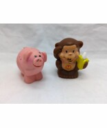(2) Little People Animals Pig And Monkey - $6.92