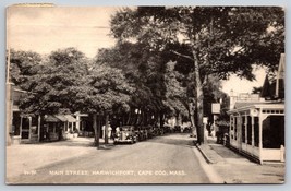 Main Street Harwichport Cape Cod Massachusetts Postcard Vintage - £7.89 GBP