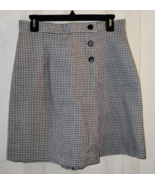 EXCELLENT VINTAGE WOMENS SELLECCA BLACK PLAID SKORT  SIZE 12  UNION MADE... - €29,94 EUR