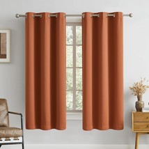 Dualife Rust Orange Blackout Bedroom, Rust/Burnt Orange, 42 X 63 Inch, 2 Panels - $36.99