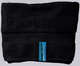 Nautica Home Riptide Bath Towel Black Measures 30 x 54 inches - £13.14 GBP