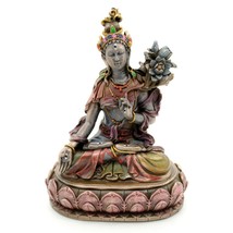WHITE TARA STATUE 6.5&quot; Seated Buddhist Goddess HIGH QUALITY Bronze Resin... - £25.91 GBP