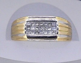 1/2 ct DIAMOND BAND RING REAL SOLID 14 k GOLD 7.9 g SIZE 8.5 - £922.84 GBP