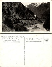 Train Railroad Western Pacific Exposition Flyer Feather River Canyon CA Postcard - £7.34 GBP