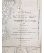 Antique 1871 Appleton&#39;s Railway USA Canada Map 25&quot; x 28&quot; -- GF Thomas - £32.71 GBP