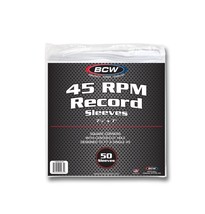 10X BCW Paper Record Sleeves 45 RPM - SQ Corners - With Hole - £89.84 GBP